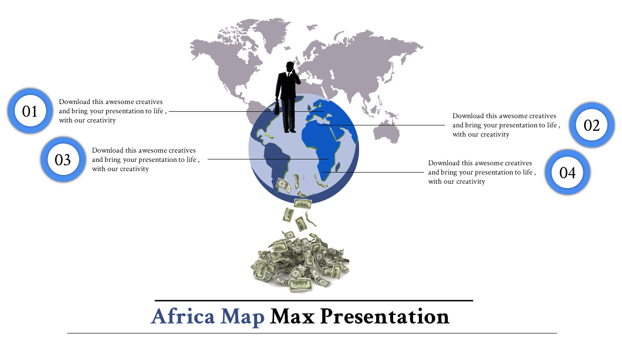 map presentation powerpoint-Africa-maps-4-blue-style 2
